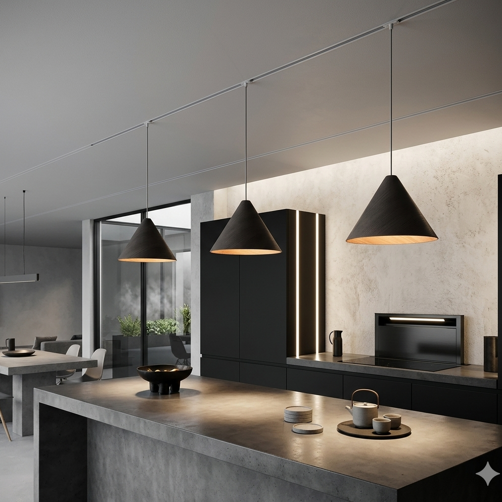 Basswood Black Pendant
