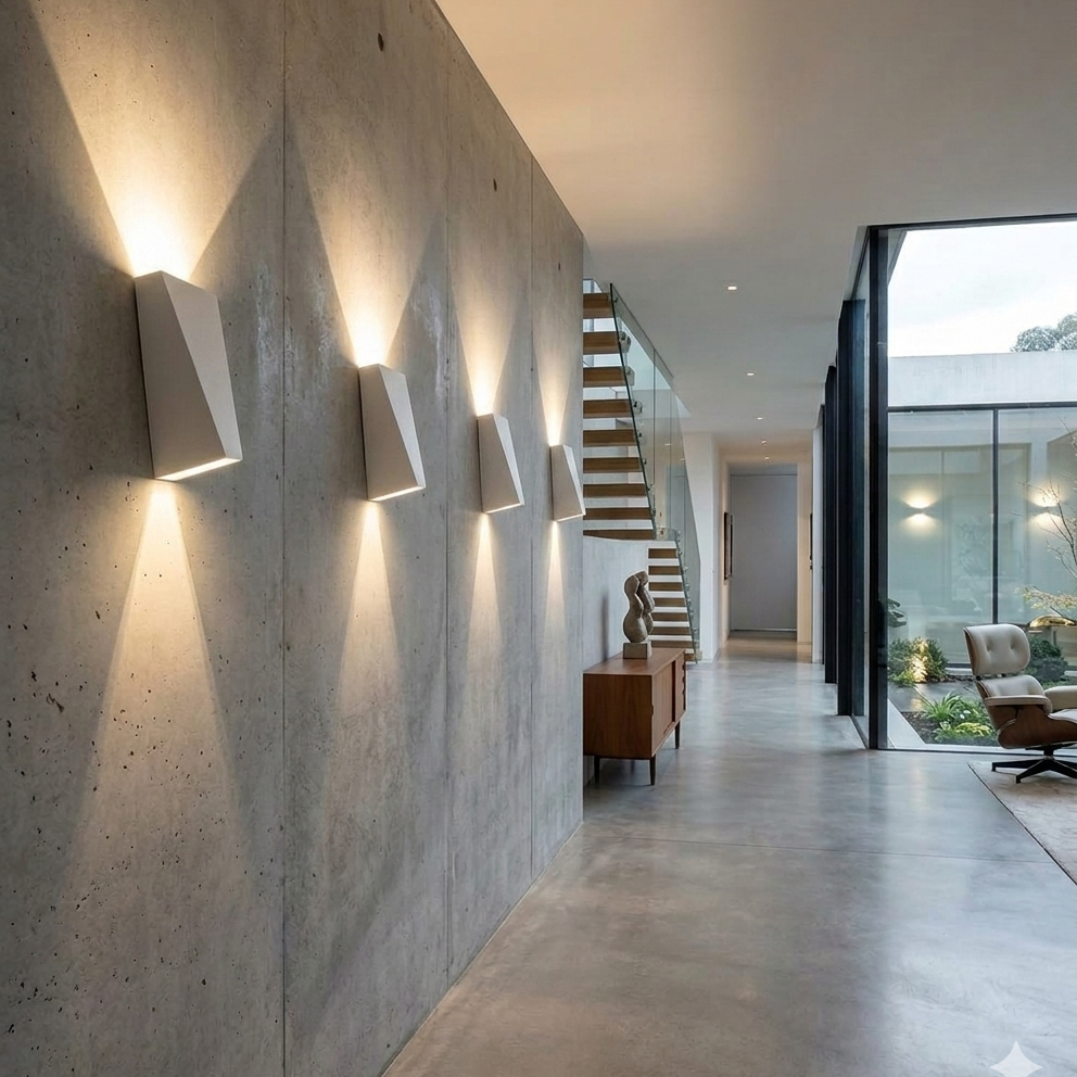 Facet White Wall light