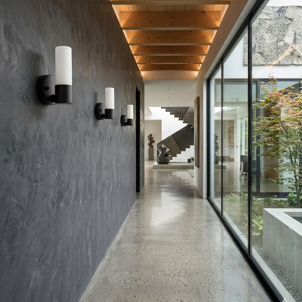 T1 wall light-black