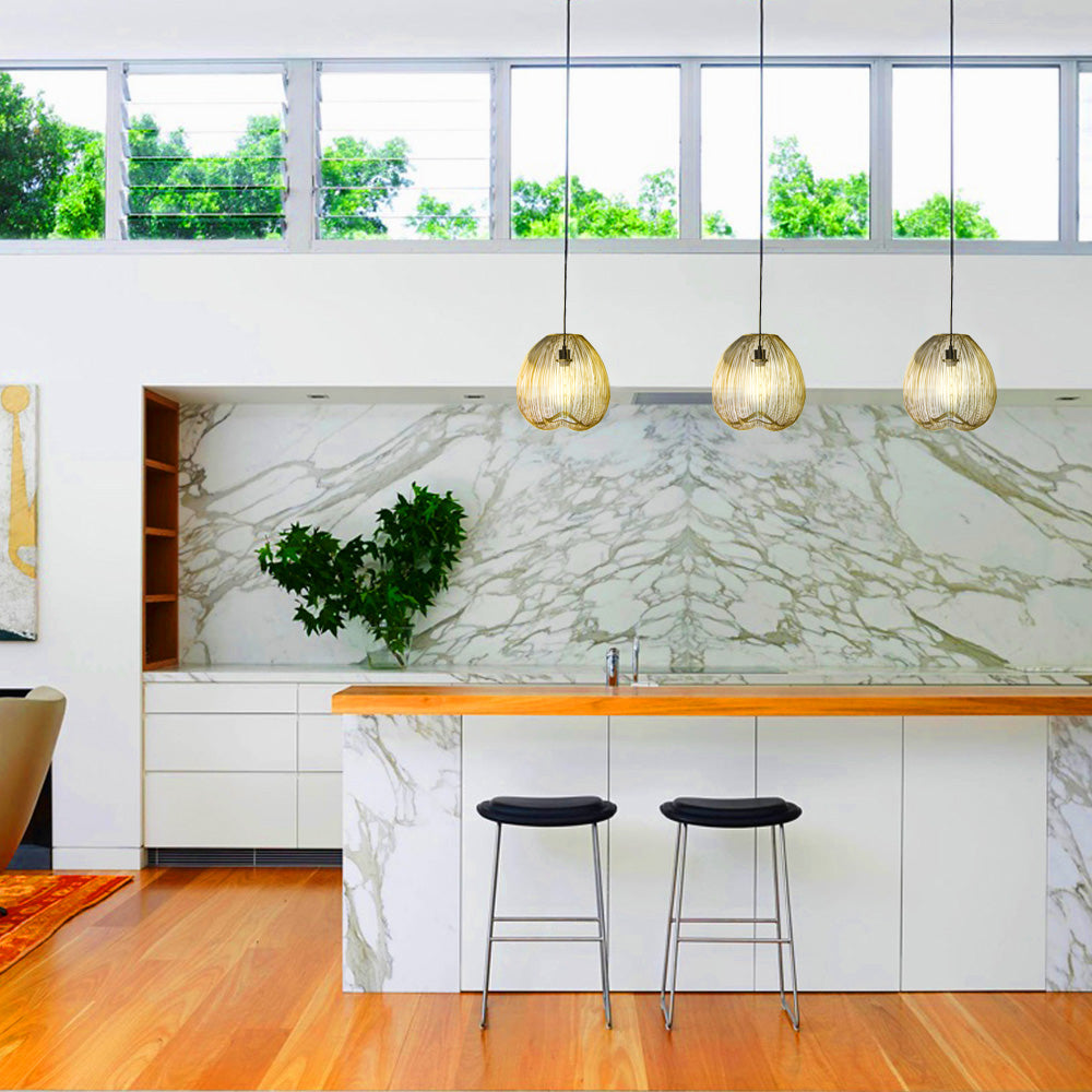 Cage 25 Brass Pendant